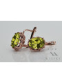 Aretes Vintage de Plata y Oro Rosa, Peridoto Amarillo vec079rp