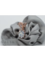 Stylish Sterling Silver Rose Gold Zircon Earrings vec079rp