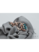 Boucles d'oreilles Aigue-marine en Or rose 14 carats vintage d'origin vec079. Vintage vec079