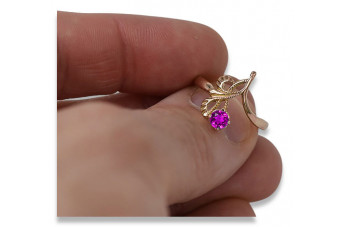 Sterling Silver Rose Gold Plated Amethyst Ring vrc095rp