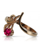 Russische sowjetische Rose 14 Karat 585 Gold Alexandrit Rubin Smaragd Saphir Zirkon Ring vrc059