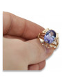 Russische sowjetische Rose 14 Karat 585 Gold Alexandrit Rubin Smaragd Saphir Zirkon Ring vrc014