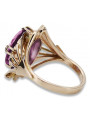 Russische sowjetische Rose 14 Karat 585 Gold Alexandrit Rubin Smaragd Saphir Zirkon Ring vrc014