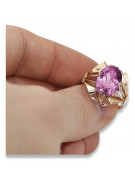 Russische sowjetische Rose 14 Karat 585 Gold Alexandrit Rubin Smaragd Saphir Zirkon Ring vrc014