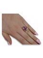 Russische sowjetische Rose 14 Karat 585 Gold Alexandrit Rubin Smaragd Saphir Zirkon Ring vrc014