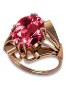 Russische sowjetische Rose 14 Karat 585 Gold Alexandrit Rubin Smaragd Saphir Zirkon Ring vrc014