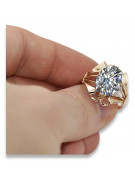 Russische sowjetische Rose 14 Karat 585 Gold Alexandrit Rubin Smaragd Saphir Zirkon Ring vrc014