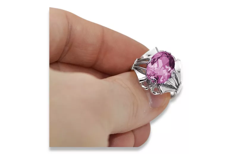 Russische sowjetische Rose 14 Karat 585 Gold Alexandrit Rubin Smaragd Saphir Zirkon Ring vrc014