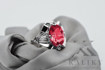 Sterling Silver 925 Ruby Statement Ring vrc015s