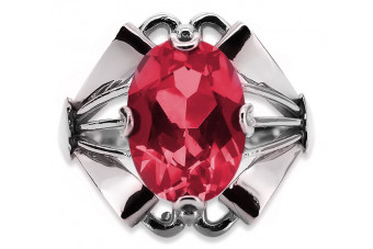 Sterling Silver 925 Ruby Statement Ring vrc015s