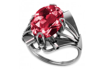 Russische sowjetische Rose 14 Karat 585 Gold Alexandrit Rubin Smaragd Saphir Zirkon Ring vrc014