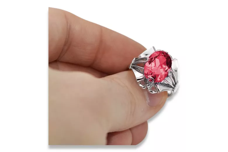 Russische sowjetische Rose 14 Karat 585 Gold Alexandrit Rubin Smaragd Saphir Zirkon Ring vrc014