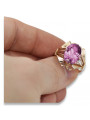 Russische sowjetische Rose 14 Karat 585 Gold Alexandrit Rubin Smaragd Saphir Zirkon Ring vrc084