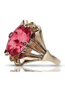 Russische sowjetische Rose 14 Karat 585 Gold Alexandrit Rubin Smaragd Saphir Zirkon Ring vrc084