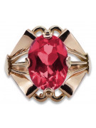 Russische sowjetische Rose 14 Karat 585 Gold Alexandrit Rubin Smaragd Saphir Zirkon Ring vrc084