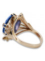 Russische sowjetische Rose 14 Karat 585 Gold Alexandrit Rubin Smaragd Saphir Zirkon Ring vrc084