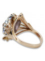 Russische sowjetische Rose 14 Karat 585 Gold Alexandrit Rubin Smaragd Saphir Zirkon Ring vrc084