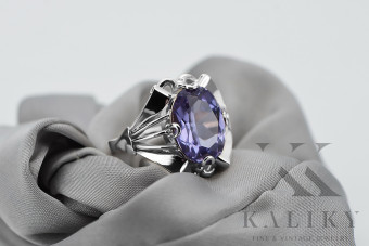 Bague en argent sterling 925, Alexandrite, pierres précieuses variées vrc015s