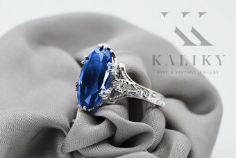 Sterling Silver 925 Sapphire Statement Ring vrc084s