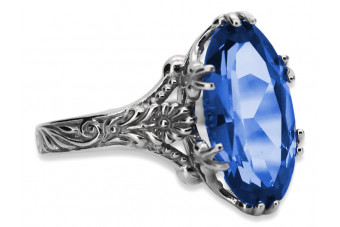 Sterling Silver 925 Sapphire Statement Ring vrc084s