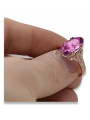 Russische sowjetische Rose 14 Karat 585 Gold Alexandrit Rubin Smaragd Saphir Zirkon Ring vrc084