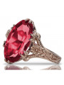 Russische sowjetische Rose 14 Karat 585 Gold Alexandrit Rubin Smaragd Saphir Zirkon Ring vrc014