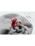 Russische sowjetische Rose 14 Karat 585 Gold Alexandrit Rubin Smaragd Saphir Zirkon Ring vrc014