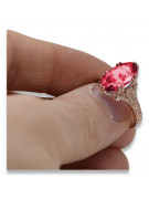 Russische sowjetische Rose 14 Karat 585 Gold Alexandrit Rubin Smaragd Saphir Zirkon Ring vrc014