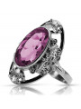 Russische sowjetische Rose 14 Karat 585 Gold Alexandrit Rubin Smaragd Saphir Zirkon Ring vrc014