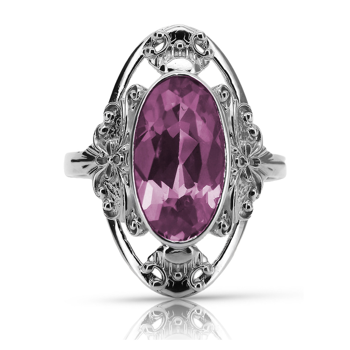 Rose soviétique russe 14k 585 or Alexandrite Ruby Emerald Sapphire Zircon ring vrc014