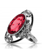 Russische sowjetische Rose 14 Karat 585 Gold Alexandrit Rubin Smaragd Saphir Zirkon Ring vrc014