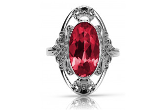Ruso soviético rosa 14k 585 oro Alejandrita Rubí Esmeralda Zafiro Circón anillo vrc014