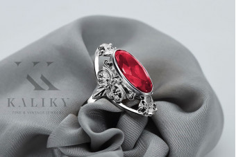 Sterling Silver 925 Ruby Cocktail Ring vrc014s