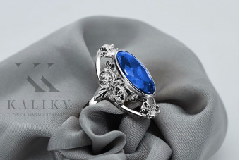 Sterling Silver 925 Sapphire Statement Ring vrc014s