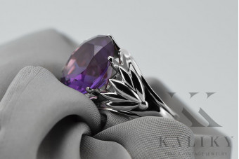 Російська радянська троянда, золото 585 проби, александрит, рубін, смарагд, сапфір, циркон, каблучка vrc014