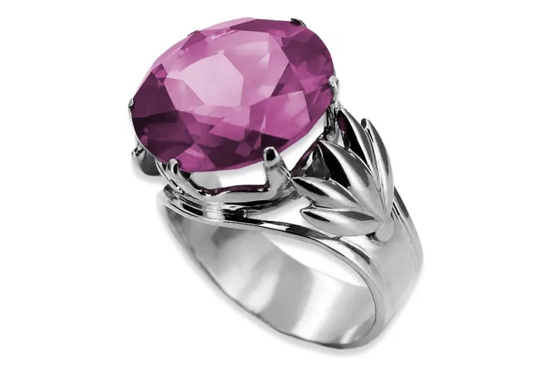 Rose soviétique russe 14k 585 or Alexandrite Ruby Emerald Sapphire Zircon ring vrc014