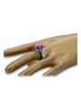 Russische sowjetische Rose 14 Karat 585 Gold Alexandrit Rubin Smaragd Saphir Zirkon Ring vrc014