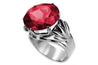 Pierścień 925 Srebro z Rubinem Vintage vrc029s vrc029s