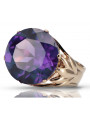 Rose soviétique russe 14k 585 or Alexandrite Ruby Emerald Sapphire Zircon ring vrc084