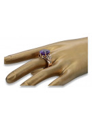 Rose soviétique russe 14k 585 or Alexandrite Ruby Emerald Sapphire Zircon ring vrc084