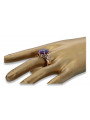 Russische sowjetische Rose 14 Karat 585 Gold Alexandrit Rubin Smaragd Saphir Zirkon Ring vrc084