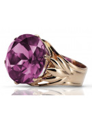 Russische sowjetische Rose 14 Karat 585 Gold Alexandrit Rubin Smaragd Saphir Zirkon Ring vrc084