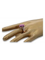 Russische sowjetische Rose 14 Karat 585 Gold Alexandrit Rubin Smaragd Saphir Zirkon Ring vrc084