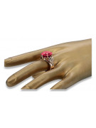 Russische sowjetische Rose 14 Karat 585 Gold Alexandrit Rubin Smaragd Saphir Zirkon Ring vrc084