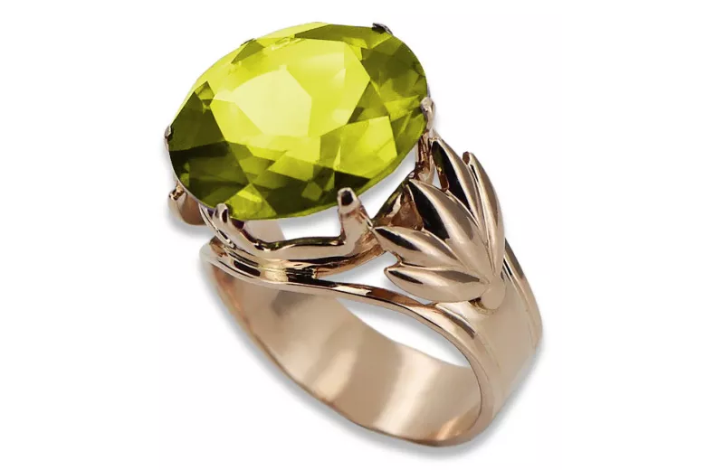 Rose soviétique russe 14k 585 or Alexandrite Ruby Emerald Sapphire Zircon ring vrc084