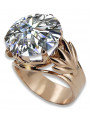 Russische sowjetische Rose 14 Karat 585 Gold Alexandrit Rubin Smaragd Saphir Zirkon Ring vrc084