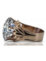 Russische sowjetische Rose 14 Karat 585 Gold Alexandrit Rubin Smaragd Saphir Zirkon Ring vrc084