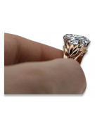 Russische sowjetische Rose 14 Karat 585 Gold Alexandrit Rubin Smaragd Saphir Zirkon Ring vrc084