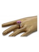 Russian Soviet rose 14k 585 gold Alexandrite Ruby Emerald Sapphire Zircon ring  vrc014