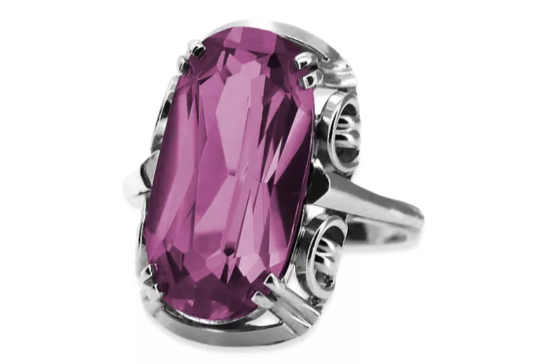 Rose soviétique russe 14k 585 or Alexandrite Ruby Emerald Sapphire Zircon ring vrc014